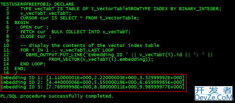 Oracle 23ai中重要新特性VECTOR数据类型的使用