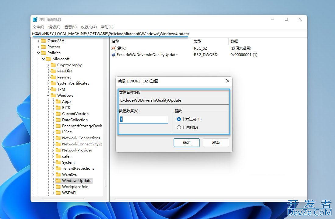 win11怎么禁止Windows Update 自动更新驱动程序？