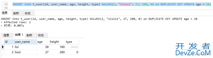 MySQL中的insert-on-duplicate语句举例详解