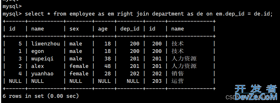 mysql单表查询、多表查询、分组查询、子查询案例解析