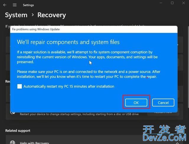 Win11 Recovery Tool恢复工具初上手:WindowsUpdate方式安装新系统