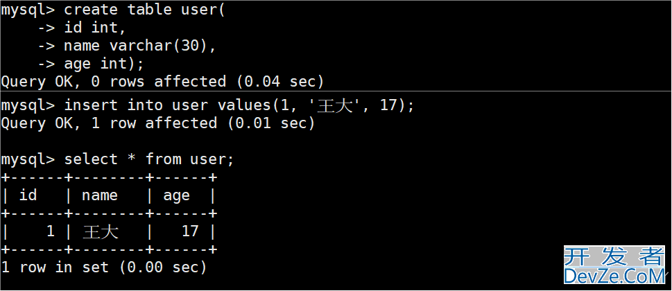 MySQL对数据库和表进行DDL命令的操作代码