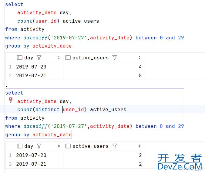 MySQL 聚合函数、分组查询、时间函数详解