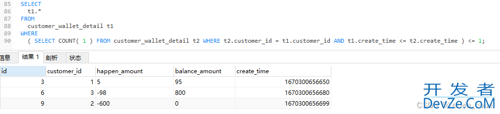 Mysql分组查询每组最新的一条数据的五种实现方法