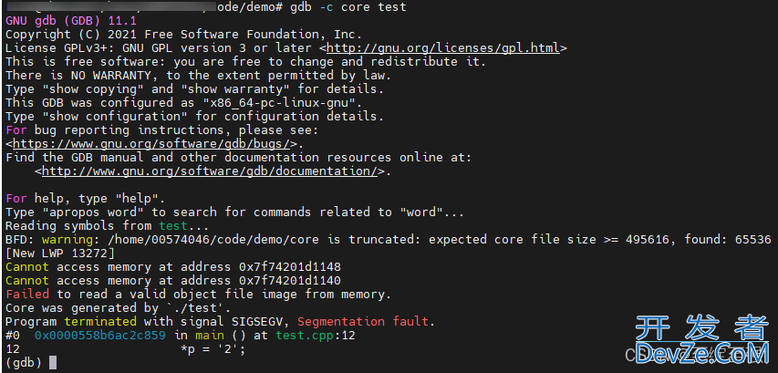 C++段错误(Segmentation fault)快速定位的解决方法