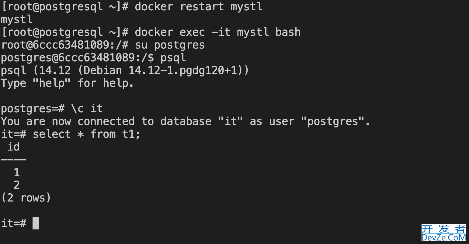 在docker上部署postgreSQL主从的超详细步骤