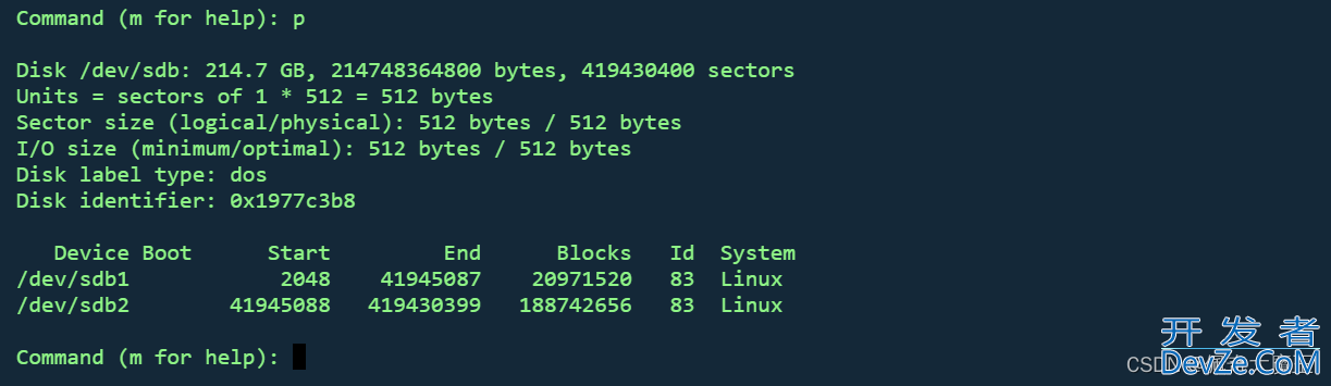 Linux命令之fdisk磁盘分区工具使用