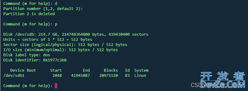 Linux命令之fdisk磁盘分区工具使用