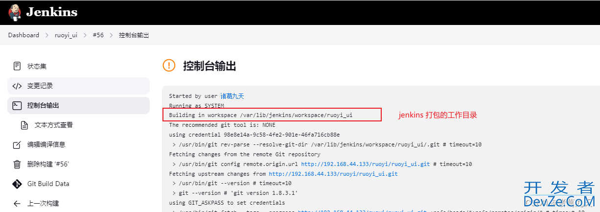 Jenkins配置前端自动打包部署全过程（若依项目）