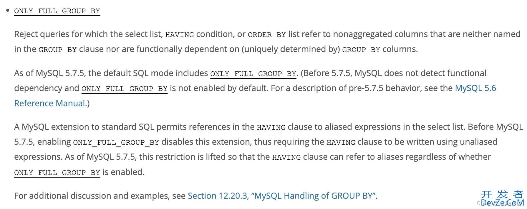 MySQL报错Expression #1 of SELECT list is not in GROUP BY clause and contains nonaggre