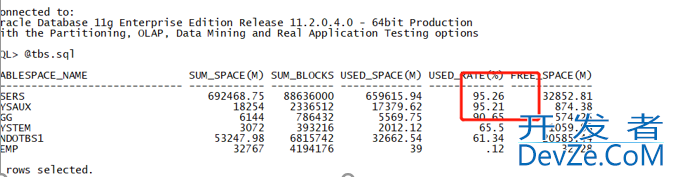 Oracle SYSAUX表空间使用率过高的处理办法