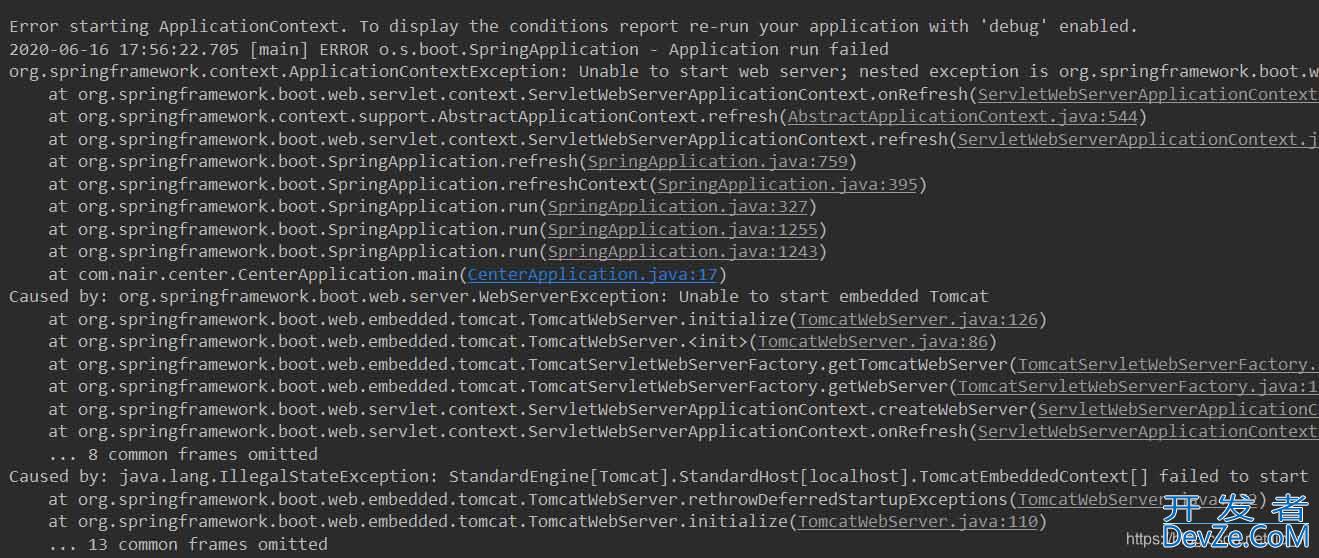 解决IDEA报错Caused by: org.springframework.boot.web.server.WebServerException: Unable to start embedded