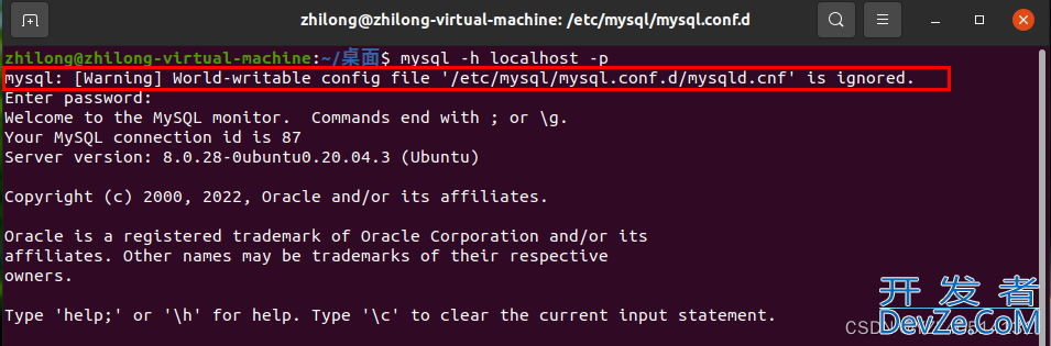 解决ERROR 2003 (HY000): Can‘t connect to MySQL server on ‘localhost‘ (111)的问题