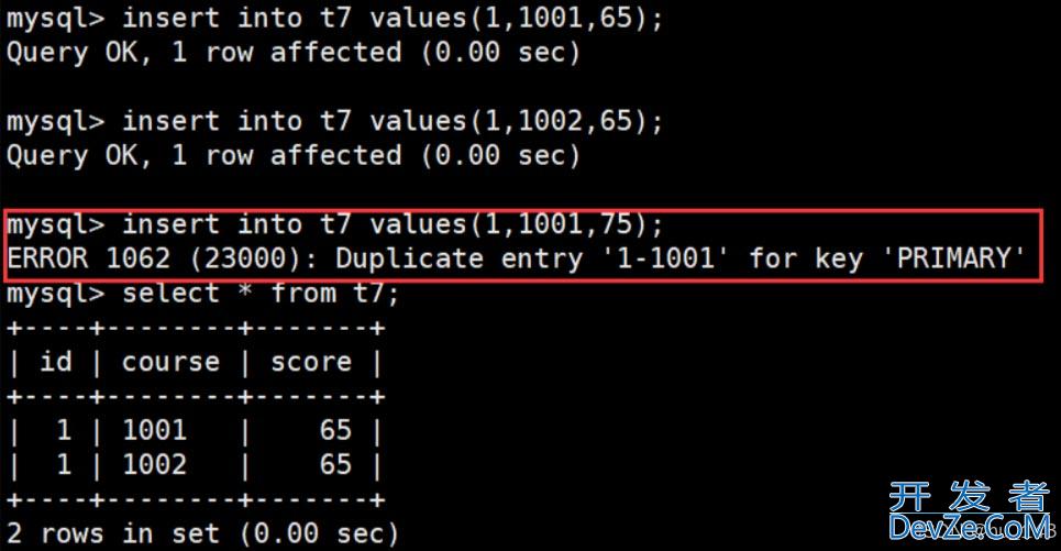 MySQL中关于表的约束