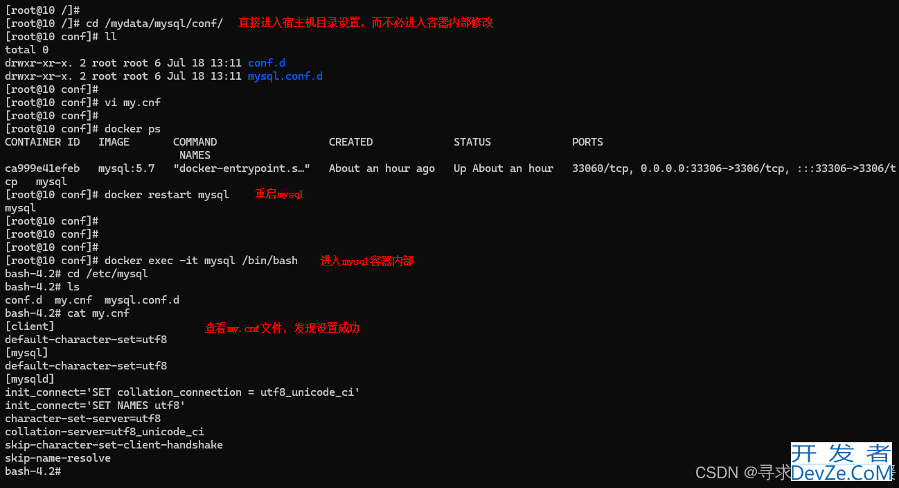 Docker安装mysql教程以及解决mysqld: Can‘t read dir of ‘/etc/mysql/conf.d/‘问题