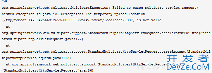 解决springboot报错Failed to parse multipart servlet request; nested exception is java.io.IOException问题