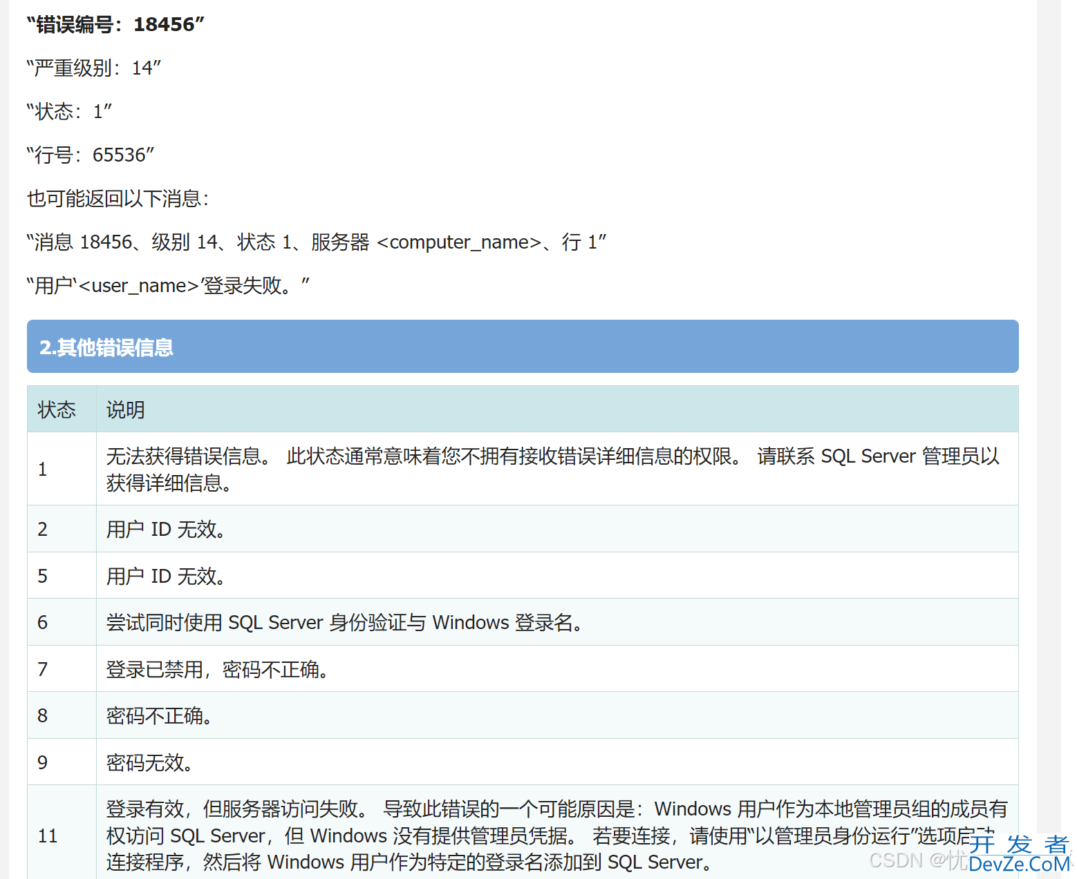 SQL SERVER数据库登陆错误18456解决过程