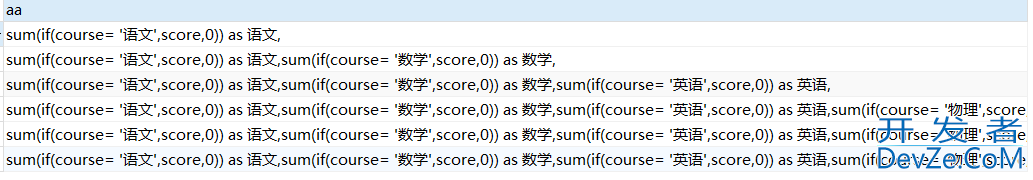 MySql行转列&列转行方式