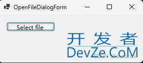 C#中openFileDialog控件的使用方法